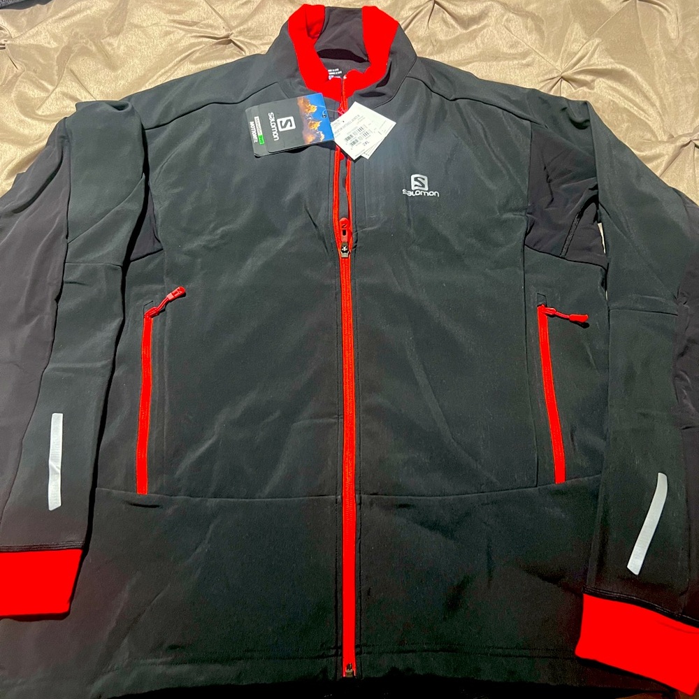 Mens XXL Salomon Momentum Softshell Jacket Black. New with Tags. Orig. $160